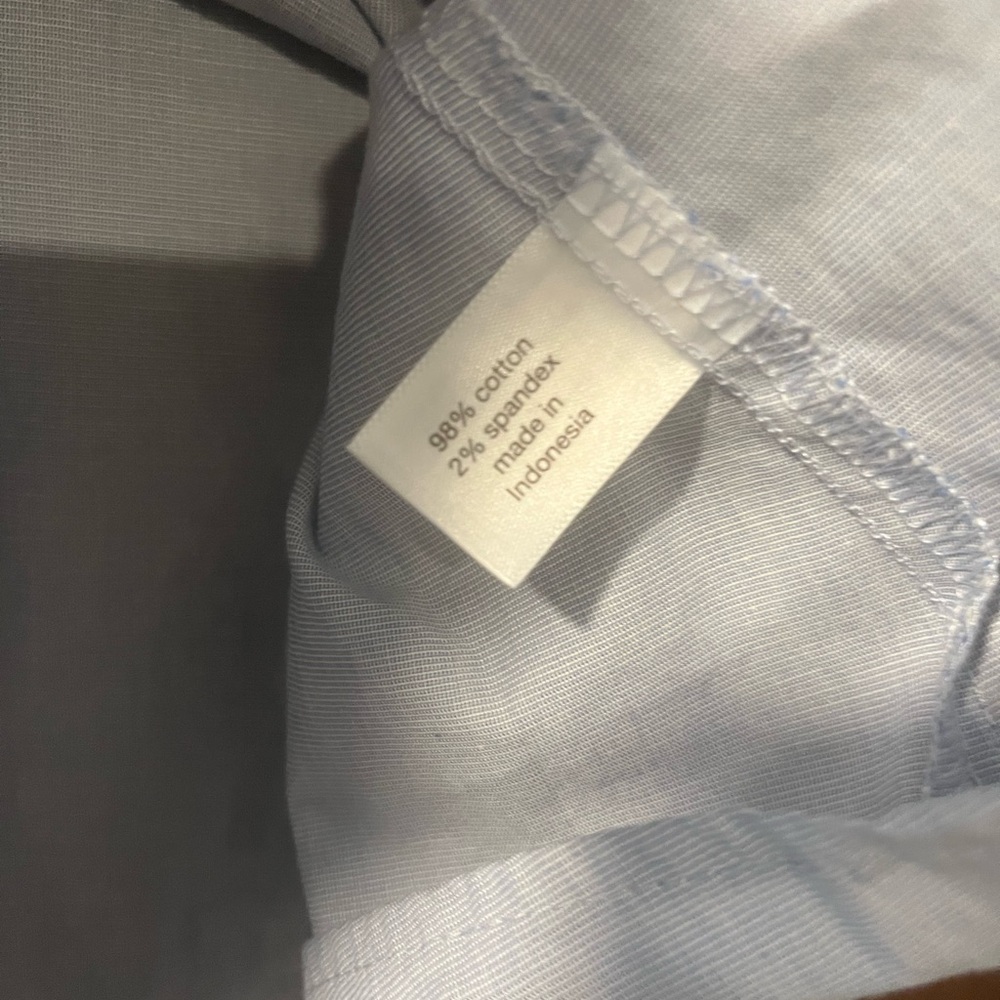 NWT Lane Bryant Sleeveless Blouse Wraparound Top Size 16 Light Blue Cotton 1x - Picture 5 of 7